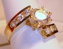 Vintage 14K Yellow Gold Cubic Zirconia Ring (6½) 