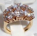 Vintage 10K Yellow Gold Cubic Zirconia Ring (7) 