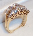 Vintage 10K Yellow Gold Cubic Zirconia Ring (7) 