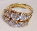 Vintage 10K Yellow Gold Cubic Zirconia Ring (7) 