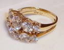 Vintage 10K Yellow Gold Cubic Zirconia Ring (7) 