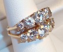 Vintage 10K Yellow Gold Cubic Zirconia Ring (7) 