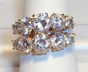 Vintage 10K Yellow Gold Cubic Zirconia Ring (7) 