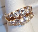 Vintage 10K Yellow Gold Cubic Zirconia Ring (7) 