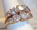 Vintage 10K Yellow Gold Cubic Zirconia Ring (7) 