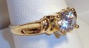 Vintage DIAMONIQUE 14K Gold Cubic Zirconia Ring (9