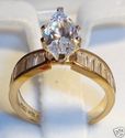 Vintage 14K Yellow Gold Cubic Zirconia Ring (6¾) 