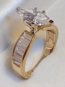 Vintage 14K Yellow Gold Cubic Zirconia Ring (6¾) 