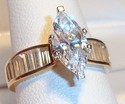 Vintage 14K Yellow Gold Cubic Zirconia Ring (6¾) 