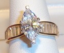 Vintage 14K Yellow Gold Cubic Zirconia Ring (6¾) 