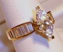 Vintage 14K Yellow Gold Cubic Zirconia Ring (6¾) 