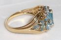 Vintage THL© 10K Gold Topaz & Diamond Ring (6) 