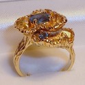 Vintage 14K Yellow Gold Swiss Blue Topaz Ring (6¾