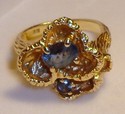 Vintage 14K Yellow Gold Swiss Blue Topaz Ring (6¾