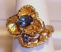 Vintage 14K Yellow Gold Swiss Blue Topaz Ring (6¾