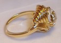 Vintage 14K Yellow Gold Cubic Zirconia Ring (7) 