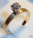 Vintage CR 14K Florentine Gold  ⅛ ct. Diamond Ri