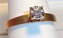 Vintage CR 14K Florentine Gold  ⅛ ct. Diamond Ri