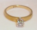 Vintage CR 14K Florentine Gold  ⅛ ct. Diamond Ri