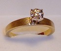 Vintage CR 14K Florentine Gold  ⅛ ct. Diamond Ri