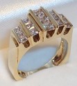 Vintage 10K Yellow Gold Cubic Zirconia Ring (6¼) 