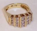 Vintage 10K Yellow Gold Cubic Zirconia Ring (6¼) 