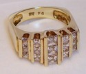 Vintage 10K Yellow Gold Cubic Zirconia Ring (6¼) 