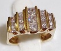 Vintage 10K Yellow Gold Cubic Zirconia Ring (6¼) 