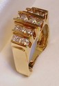 Vintage 10K Yellow Gold Cubic Zirconia Ring (6¼) 