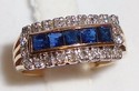 Vintage 585 14K Gold Sapphire & Diamond Ring (7½)