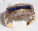 Vintage 585 14K Gold Sapphire & Diamond Ring (7½)