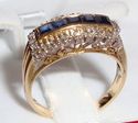 Vintage 585 14K Gold Sapphire & Diamond Ring (7½)