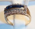 Vintage 585 14K Gold Sapphire & Diamond Ring (7½)