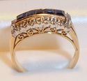 Vintage 585 14K Gold Sapphire & Diamond Ring (7½)