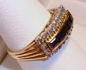 Vintage 585 14K Gold Sapphire & Diamond Ring (7½)