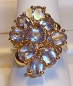 Vintage 10K Yellow Gold Aquamarine Ring (8) 