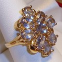 Vintage 10K Yellow Gold Aquamarine Ring (8) 