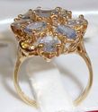 Vintage 10K Yellow Gold Aquamarine Ring (8) 