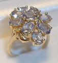 Vintage 10K Yellow Gold Aquamarine Ring (8) 