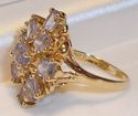 Vintage 10K Yellow Gold Aquamarine Ring (8) 