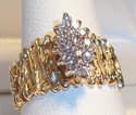 Vintage AJ © 14K Yellow Gold .25ct. Diamond Ring 