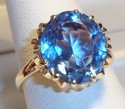 Vintage 10K Yellow Gold Topaz Ring (8¼) 