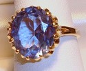 Vintage 10K Yellow Gold Topaz Ring (8¼) 