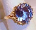 Vintage 10K Yellow Gold Topaz Ring (8¼) 