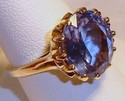 Vintage 10K Yellow Gold Topaz Ring (8¼) 