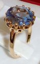 Vintage 10K Yellow Gold Topaz Ring (8¼) 