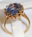 Vintage 10K Yellow Gold Topaz Ring (8¼) 