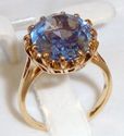 Vintage 10K Yellow Gold Topaz Ring (8¼) 