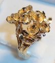 Vintage 14K Yellow Solid Gold Floral Ring (7¾) 