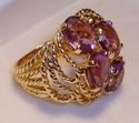 Vintage 14K Yellow Gold Amethyst Ring (7) 